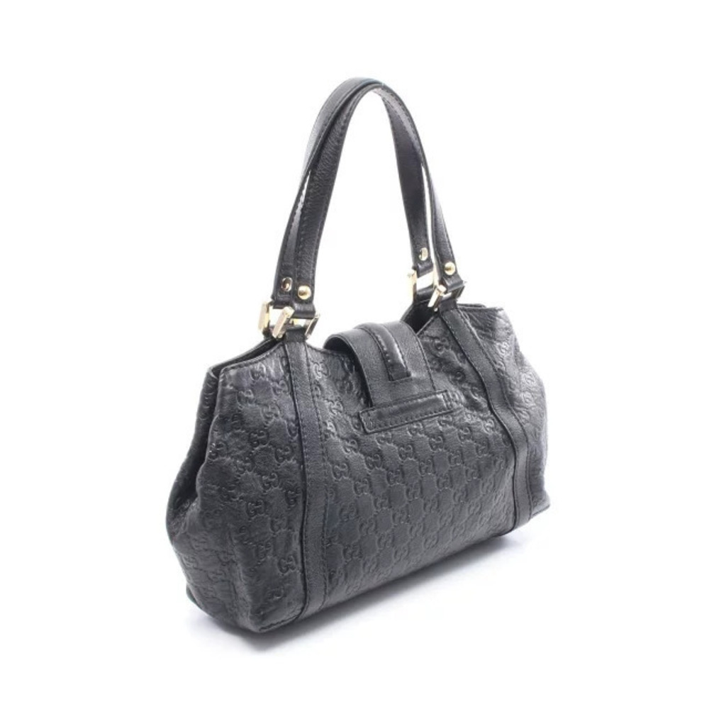 Gucci Tote Bag ssima Black Leather Black